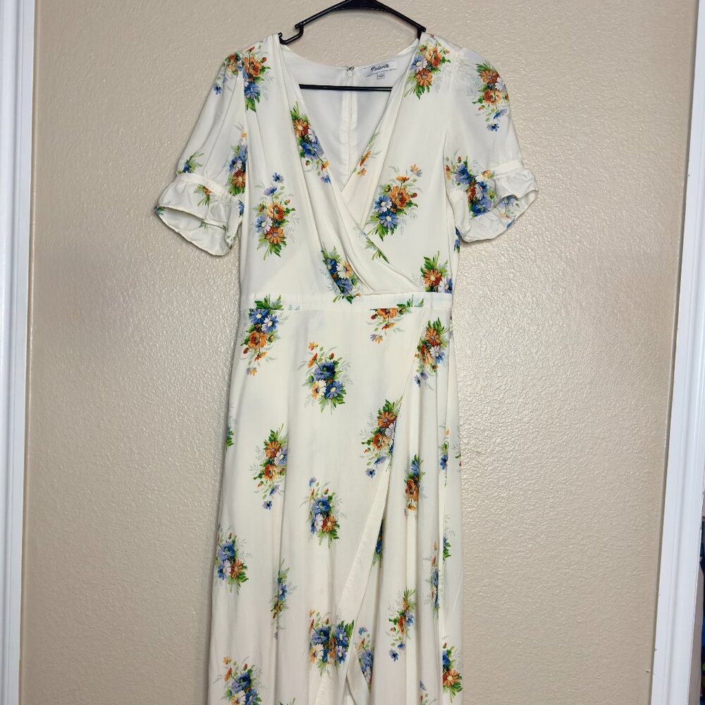 Madewell - Magdalena white floral midi dress